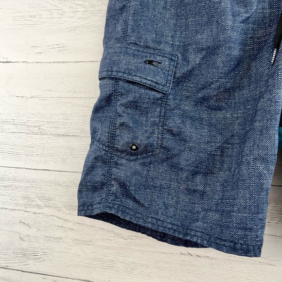 O'Neill Blue and Gray Striped Boardshorts Size 34 - Picture 5 of 6